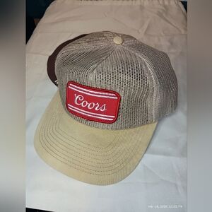 Coors x Huckberry Trucker Hat Khaki Mesh Snapback Adjustable